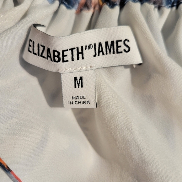 Elizabeth and James Blue Floral Kensi Silk Dress - Picture 6 of 8